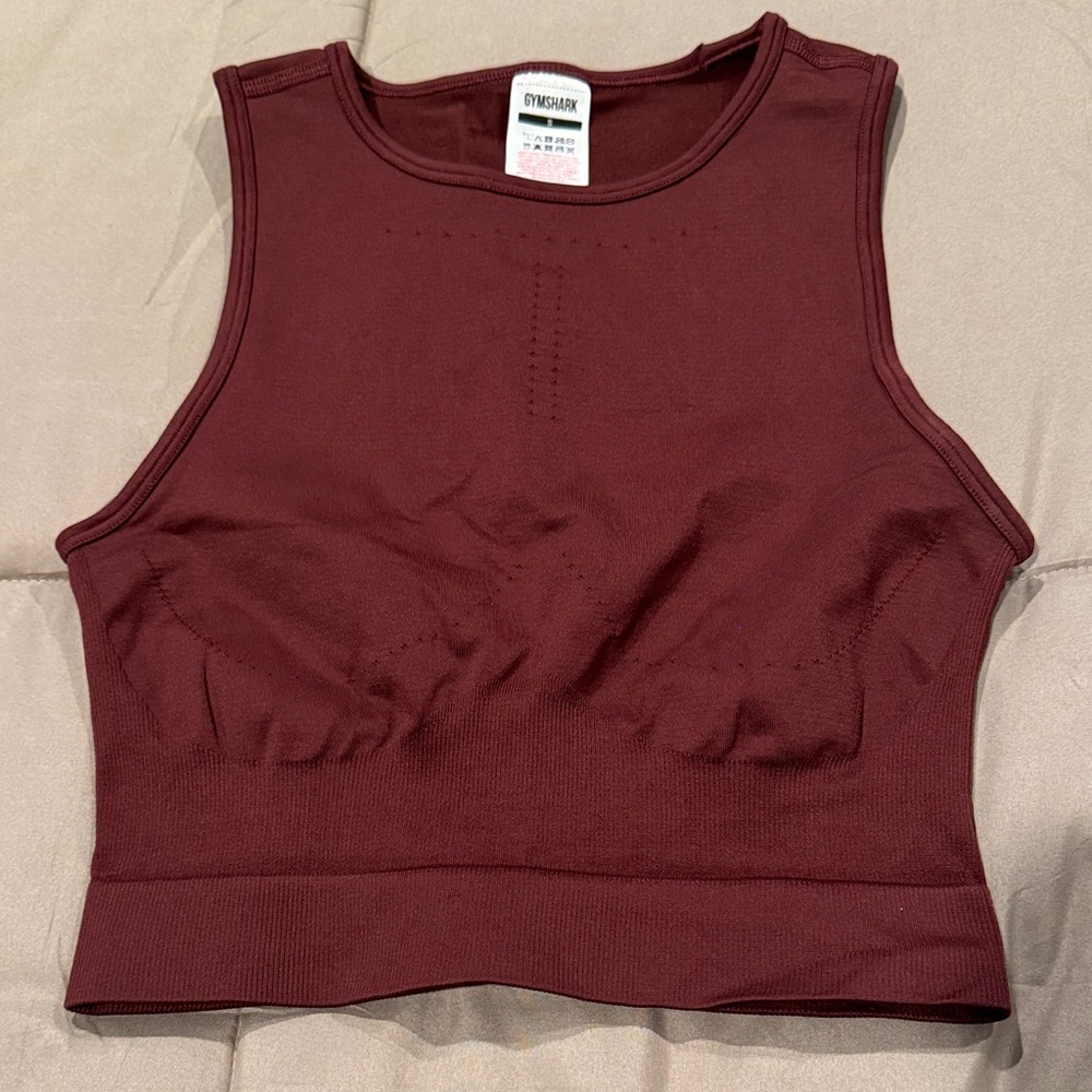 Gymshark Burgundy Crop Top